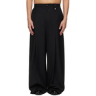 EGONlab Black Fluid Tailored Wide Leg Trousers