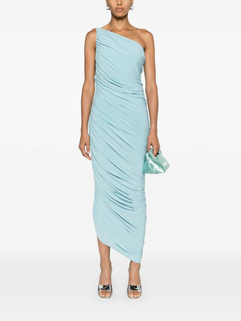 norma kamali gowns & formal dresses DROP SHOULDER MARIA GOWN – Asparagus – Norma Kamali