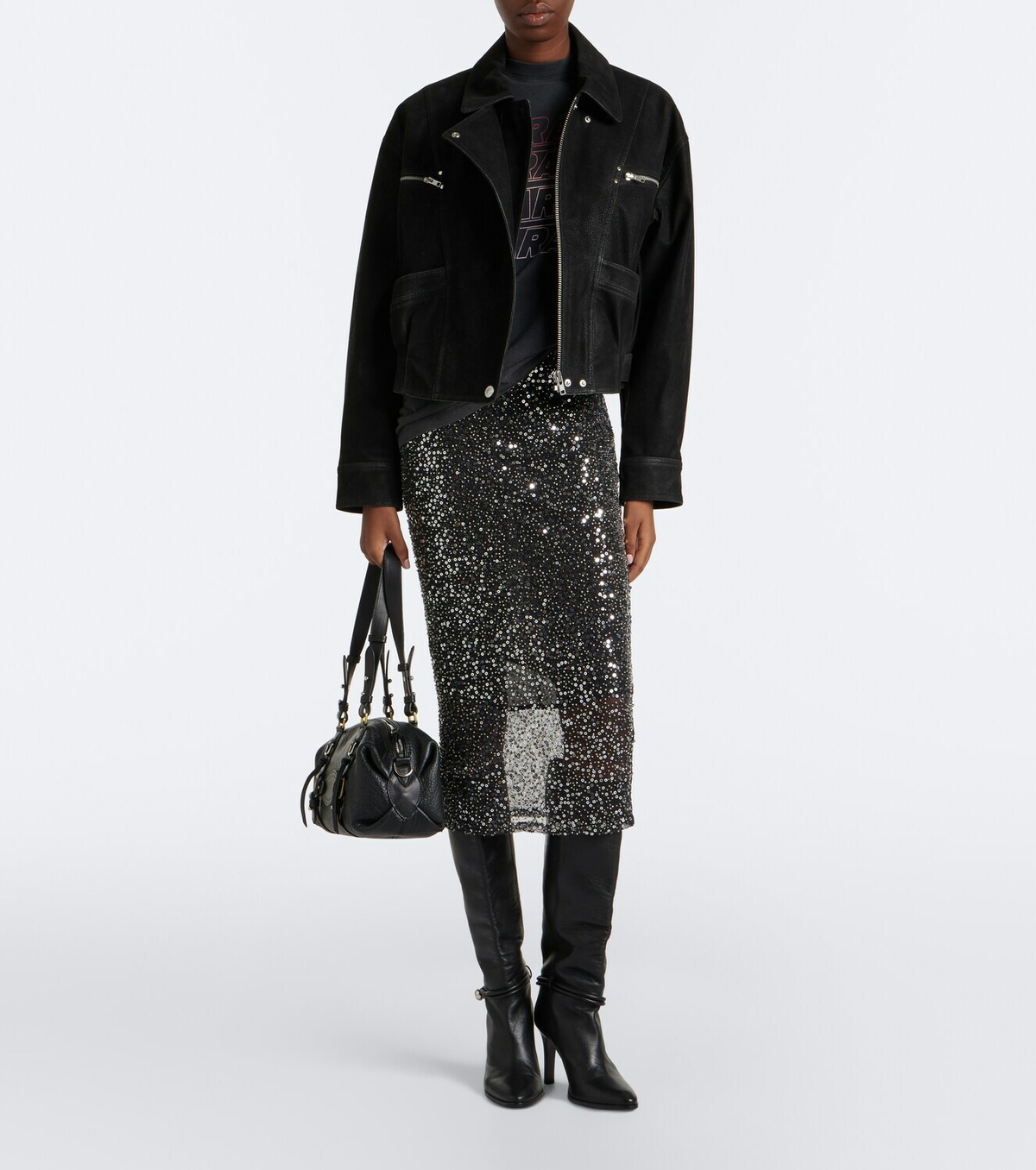 Marant Etoile Nehjany sequined midi skirt