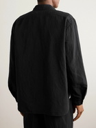 Kaptain Sunshine - Work Button-Down Collar Cotton and Linen-Blend Gabardine Shirt - Black