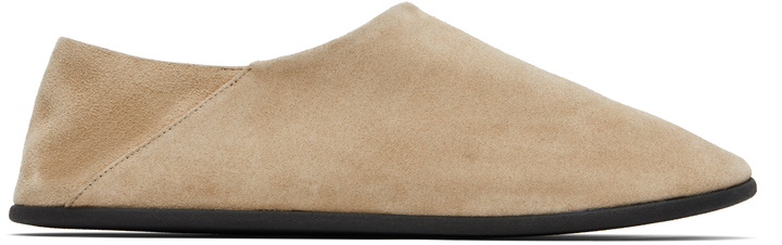 Photo: CHRISTEN SSENSE Exclusive Beige Big Bootie Mule Loafers