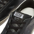 Golden Goose Men's Super-Star Leather Sneakers in Black/White