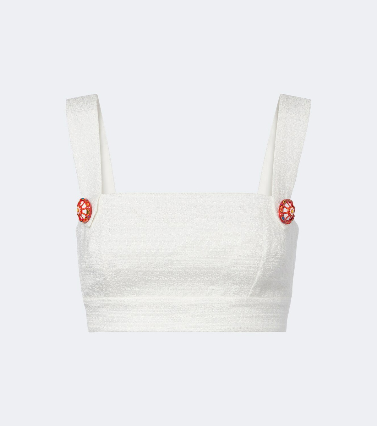 Dolce&Gabbana Cotton and linen-blend crop top