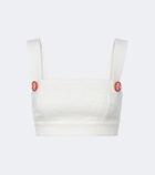 Dolce&Gabbana Cotton and linen-blend crop top