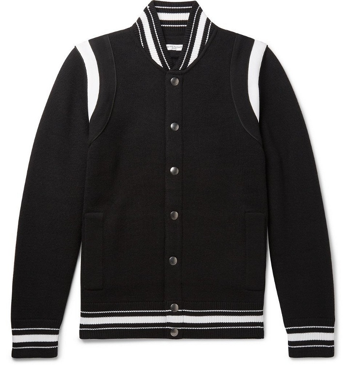 Photo: Givenchy - Logo-Embroidered Wool Varsity Jacket - Men - Black