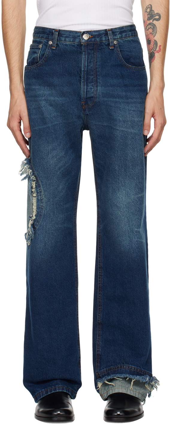 Edward Cuming Gray Paneled Trousers Edward Cuming