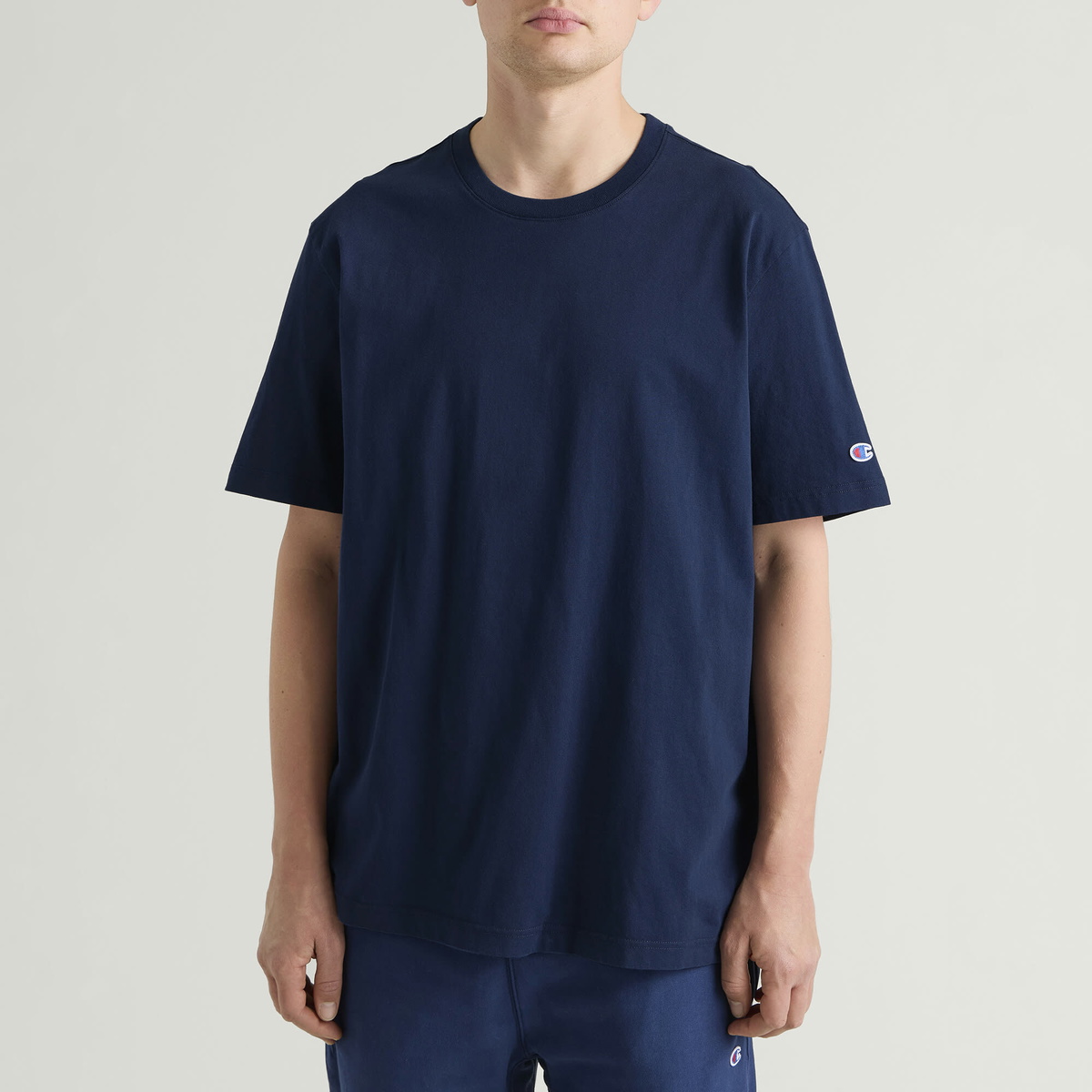 Champion Men's Reverse Weave Relaxed T-Shirt in Navy