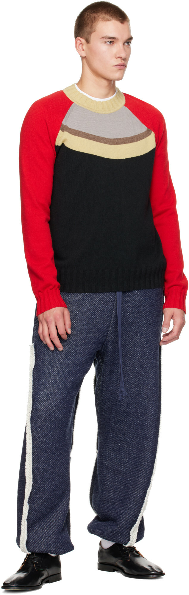 Edward Cuming Navy Twisted Track Pants