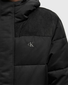 Calvin Klein Jeans LS CORDUROY MIXED MEDIA PUFFER JACKET Black Mens Down & Puffer Jacket