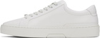 BOSS White Gary Leather Low-Top Sneakers
