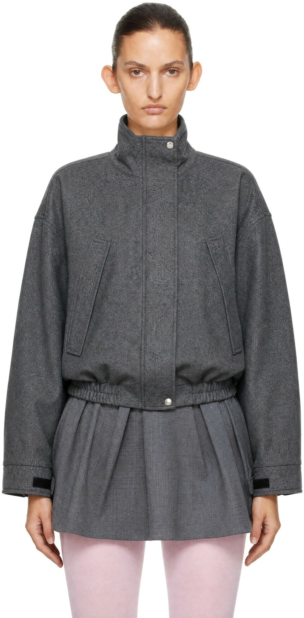 Sandy Liang Gray Papas Jacket