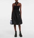 Loewe Anagram silk-blend midi skirt