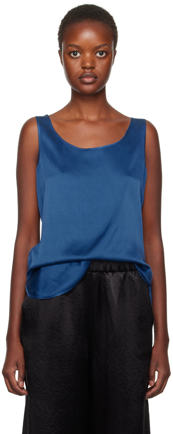 Max Mara Leisure Blue Pan Tank Top