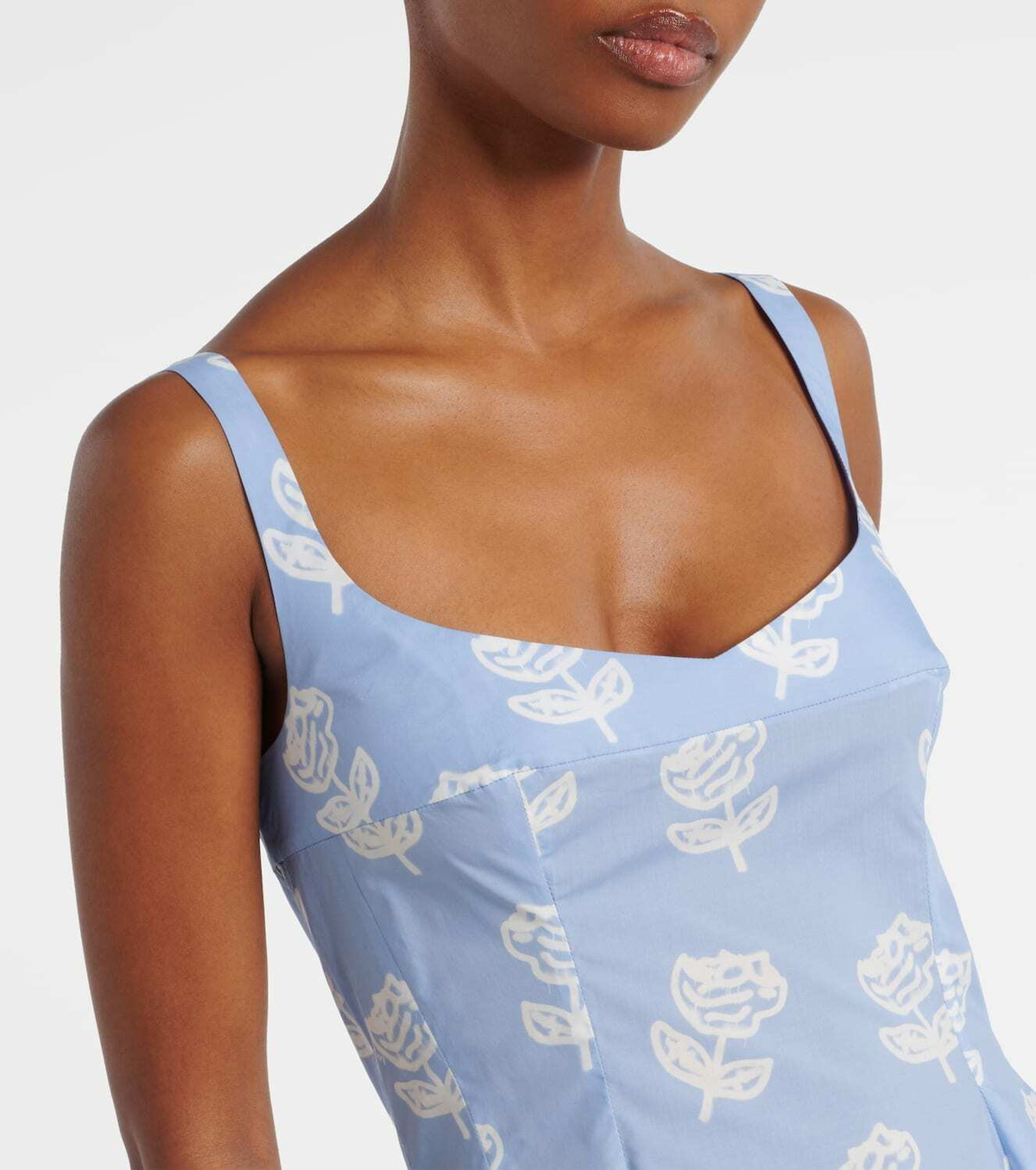 Marni Floral cotton midi dress