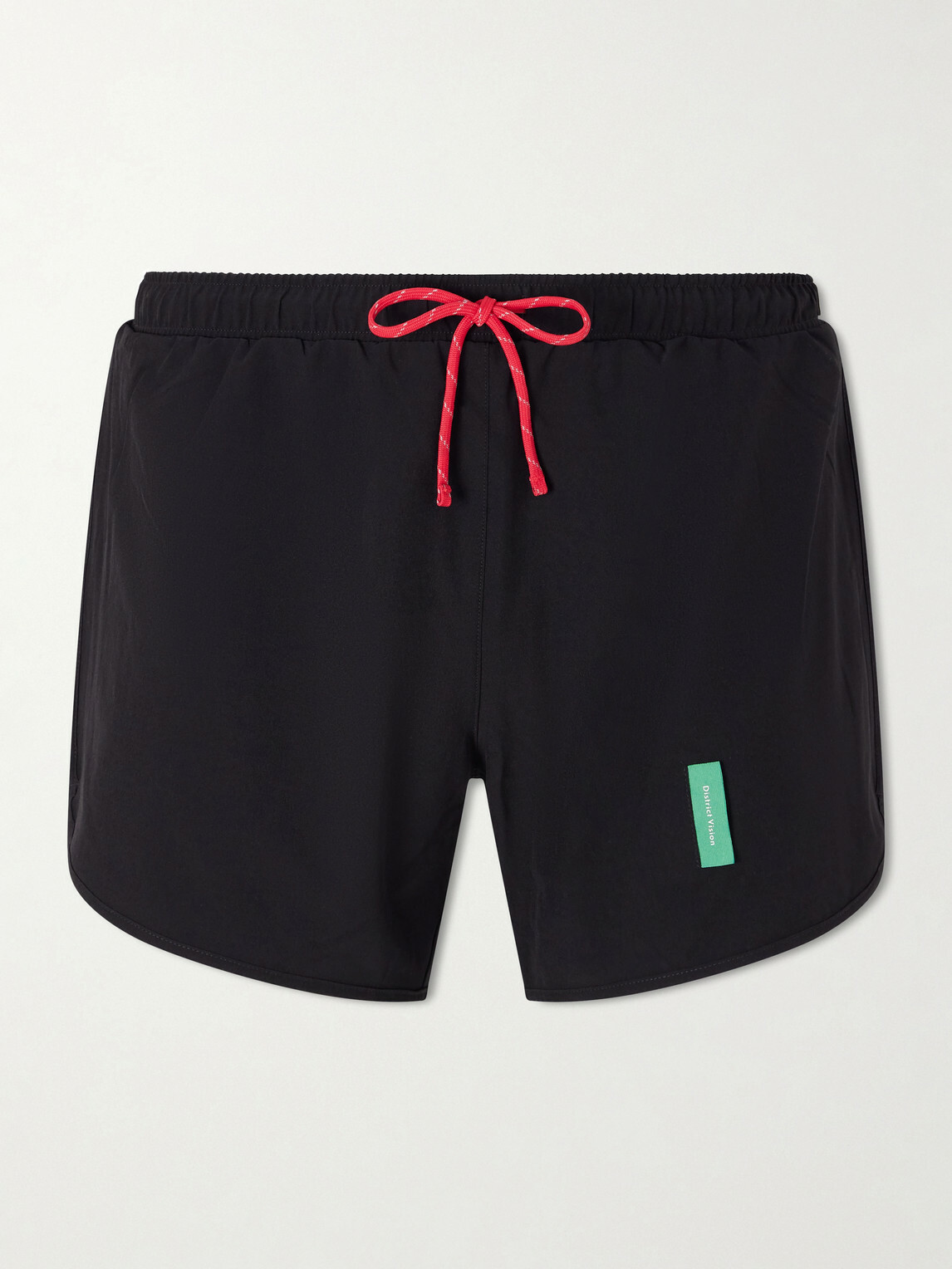 DISTRICT VISION - Straight-Leg Logo-Print 5" Stretch-Jersey Running Shorts - Black