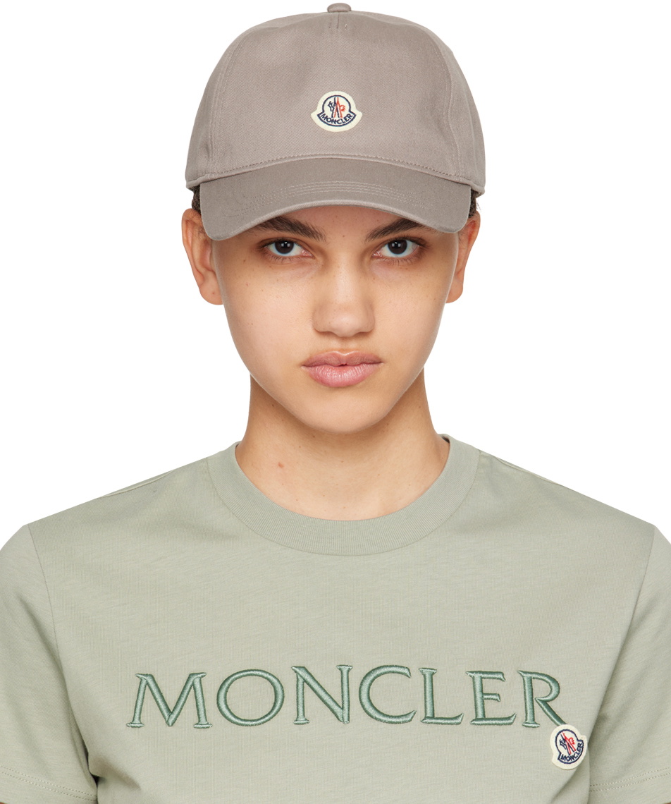 Moncler Taupe Logo Cap Moncler