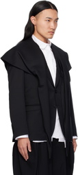 Simone Rocha Black Scarf Insert Classic Blazer