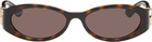 Gucci Brown Oval Frame Sunglasses