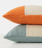 Etro Pegaso embroidered linen cushion