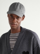 AMI PARIS - Logo-Embossed Brushed Virgin Wool-Flannel Baseball Cap