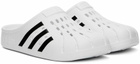adidas Originals White Adilette Clogs