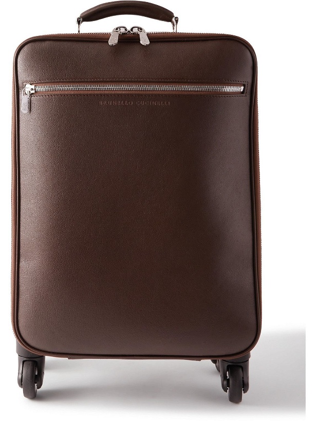 Photo: Brunello Cucinelli - Leather Carry-On Suitcase