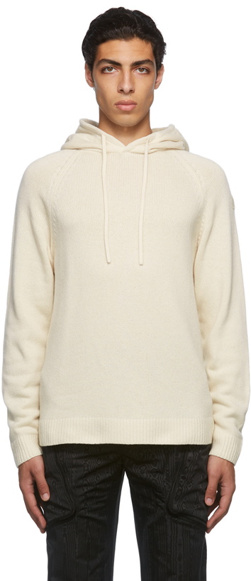 Photo: Moncler Genius 2 Moncler 1952 Beige Cashmere Hoodie