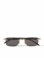 MONTBLANC EYEWEAR - Meisterstück Rimless Rectangular-Frame Gold-Tone and Acetate Sunglasses