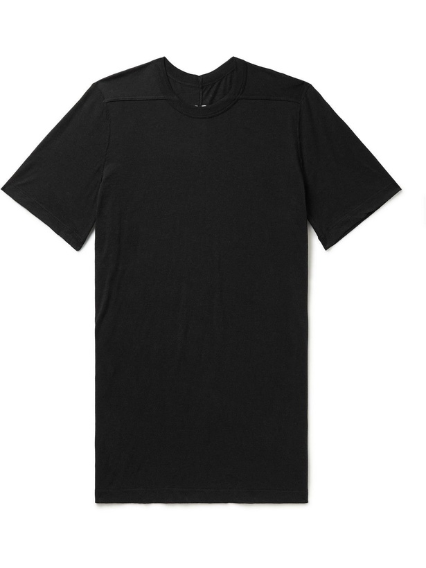 Photo: Rick Owens - Organic Cotton and Hemp-Blend Jersey T-Shirt - Black