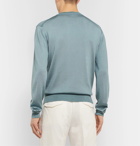 TOM FORD - Slim-Fit Silk and Merino Wool-Blend Sweater - Green