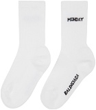 Balenciaga Seven-Pack White Logo Socks