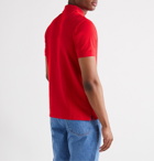 AMI - Logo-Appliquéd Cotton-Jersey Polo Shirt - Red