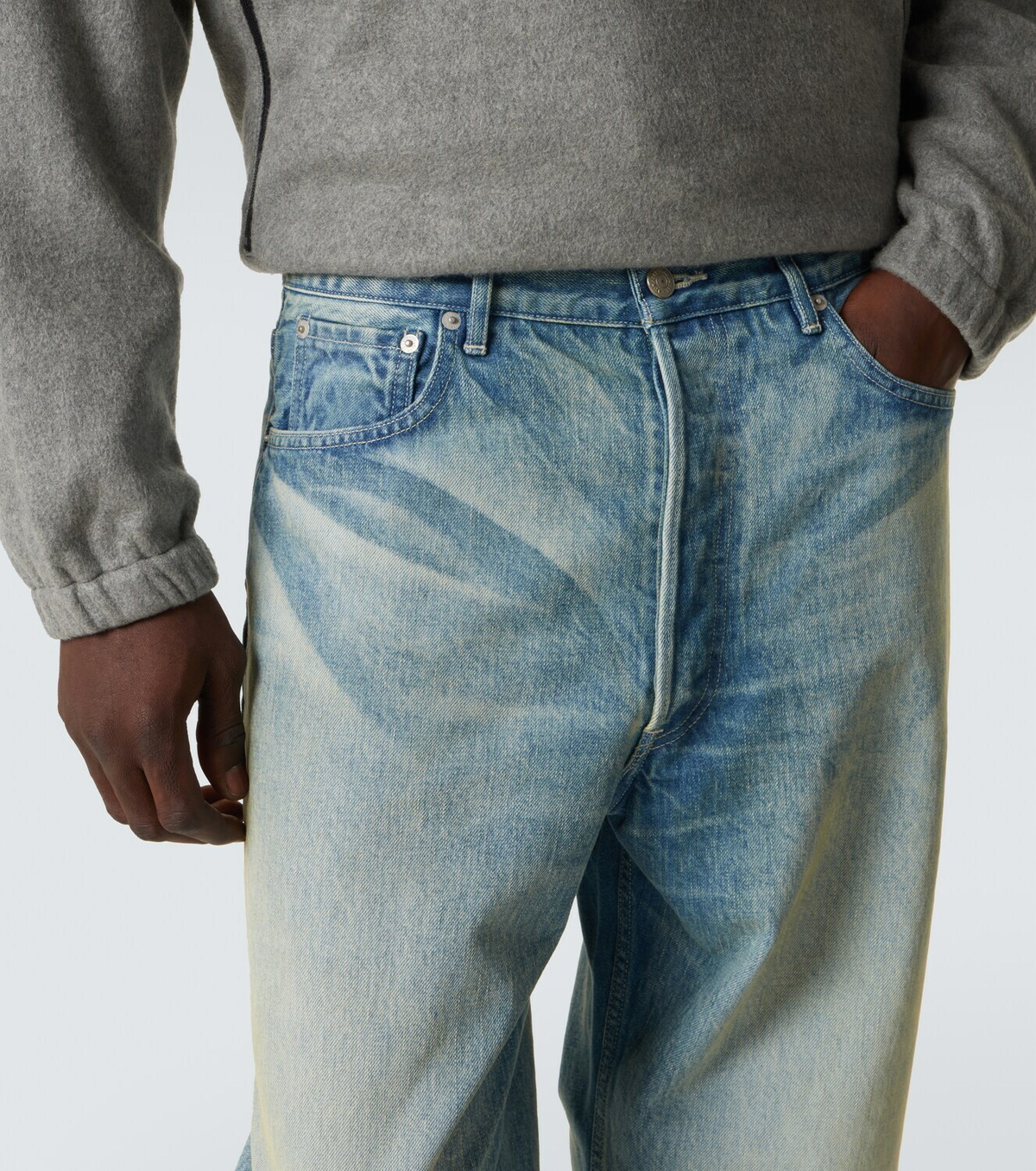 Auralee Faded wide-leg jeans