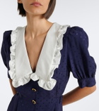 Alessandra Rich Belted silk jacquard midi dress