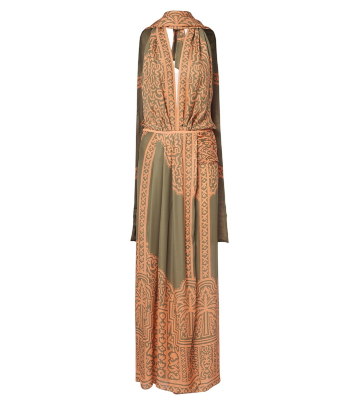 Photo: Johanna Ortiz Printed silk maxi dress