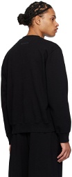 MM6 Maison Margiela Black Rasterised Zip Print Sweatshirt