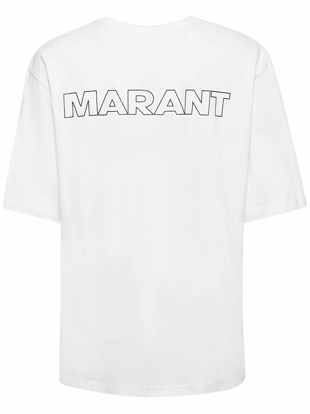 Photo: MARANT Logo Print Over Cotton Jersey T-shirt