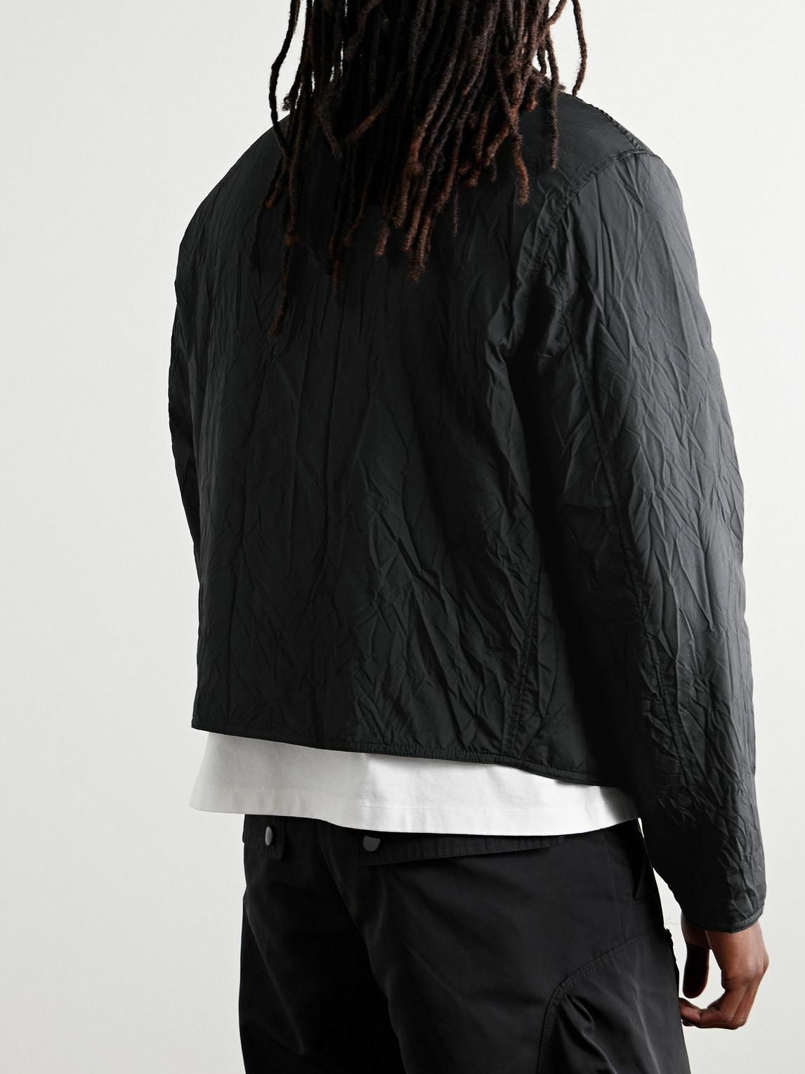 Our Legacy - Slight Crinkled-Shell Blouson Jacket - Black Our Legacy