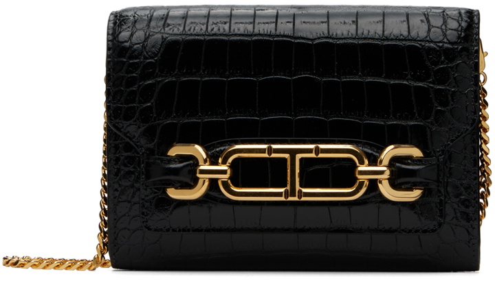 Photo: TOM FORD Black Shiny Stamped Whitney Mini Bag