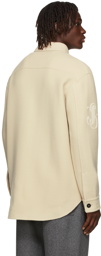 Jil Sander Beige Wool Monogram Jacket