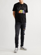 AMIRI - Skinny-Fit Logo-Appliquéd Distressed Jeans - Black