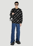 Balenciaga - Logo Print Crewneck in Black