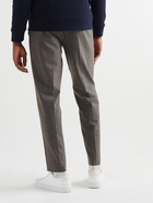 Theory - Hunter Straight-Leg Stretch-Merino Wool Drawstring Trousers - Neutrals