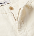 NN07 - Karl Slim-Fit Cotton and Linen-Blend Trousers - Men - Off-white