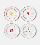 Bitossi Il Frutto della Passione set of 4 porcelain dinner plates