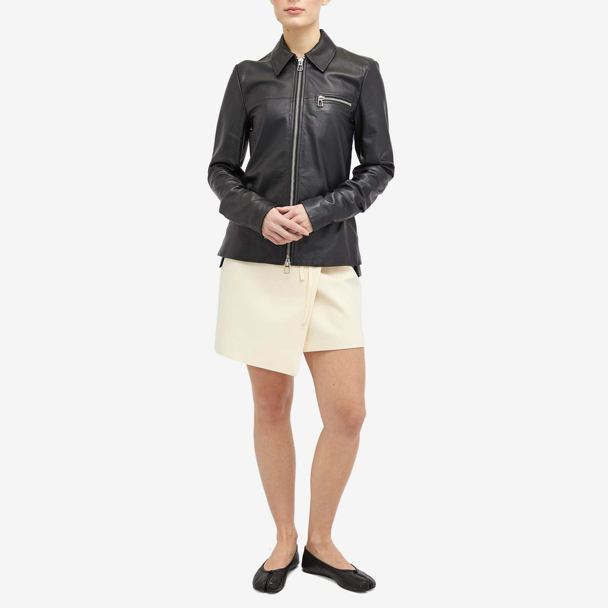 Sportmax Women's Gel Leather Jacket in Black