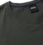 Hugo Boss - Slim-Fit Logo-Embroidered Stretch-Cotton Jersey T-Shirt - Green