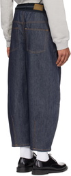 Helmut Lang Indigo Cocoon Pull-On Jeans