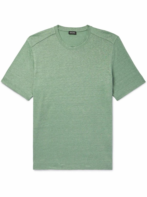 Photo: Zegna - Linen-Jersey T-Shirt - Green