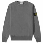 Stone Island Men's Brushed Cotton Crew Neck Sweat in Dark Grey Marl